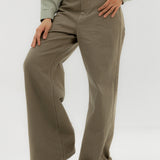 Straight Leg Jeans Olive
