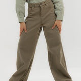 Straight Leg Jeans Olive