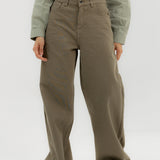 Straight Leg Jeans Olive