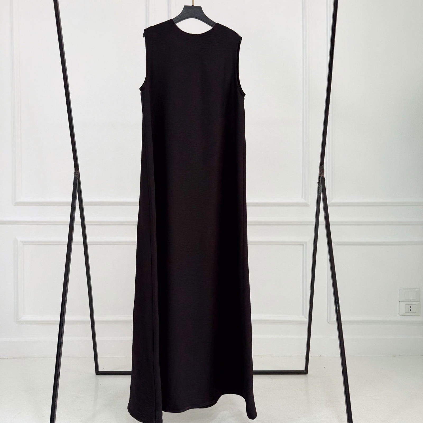 Basic Linen Dress No Sleeve Black - AB Essential Women Wear