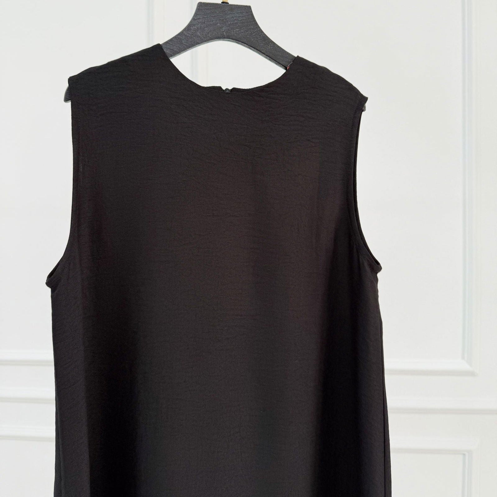Basic Linen Dress No Sleeve Black - AB Essential Women Wear