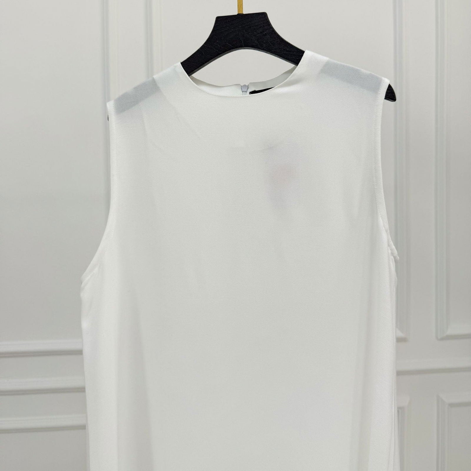 Basic Linen Dress No Sleeve White - AB Essential Women Wear