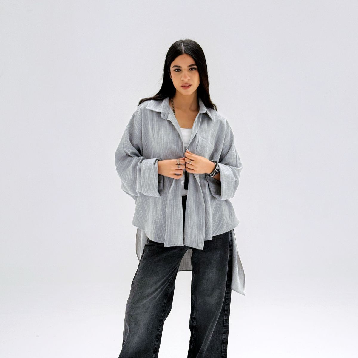 Comfort Shirt Grey - AB Essential Women Wear