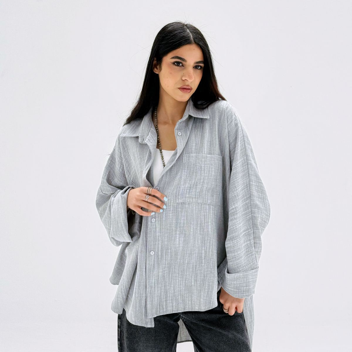 Comfort Shirt Grey - AB Essential Women Wear