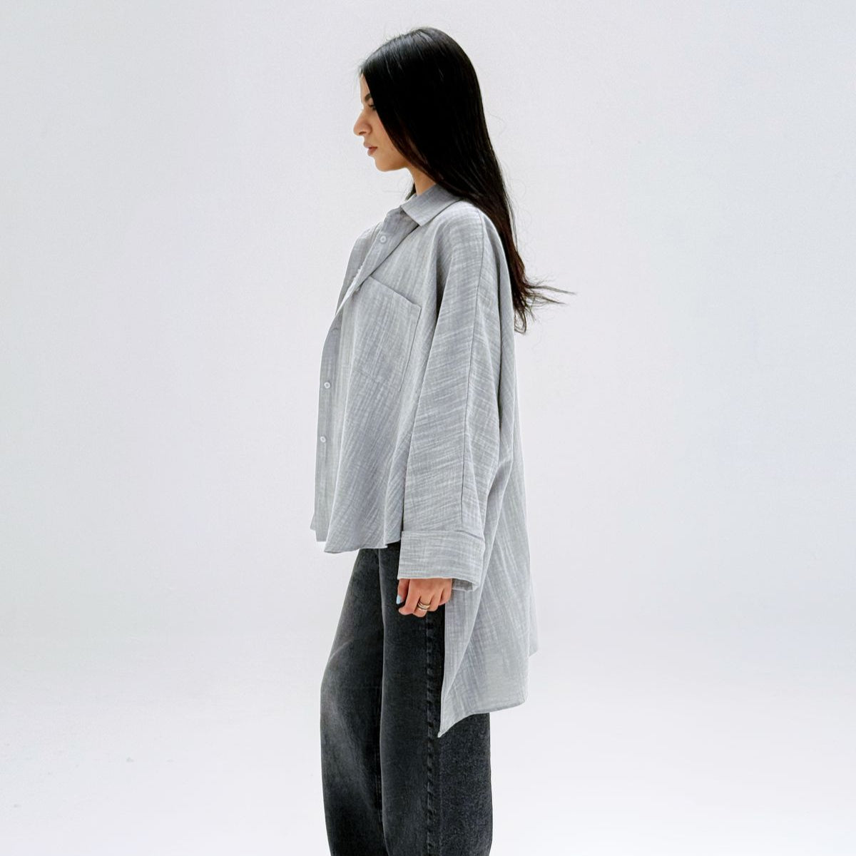 Comfort Shirt Grey - AB Essential Women Wear