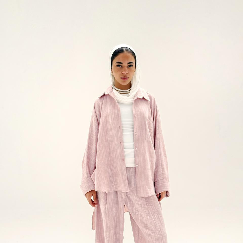 Comfort Shirt Powder Pink - AB Essential Women Wear
