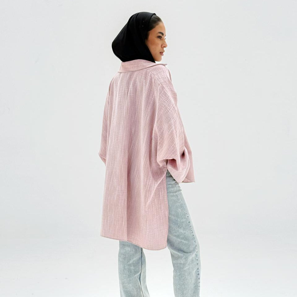 Comfort Shirt Powder Pink - AB Essential Women Wear