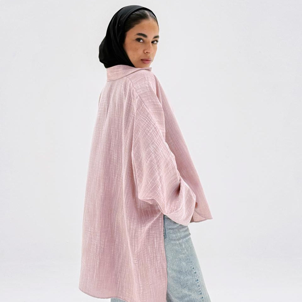 Comfort Shirt Powder Pink - AB Essential Women Wear