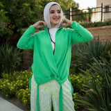 Criss Cross Top Green - AB Essential Women Wear