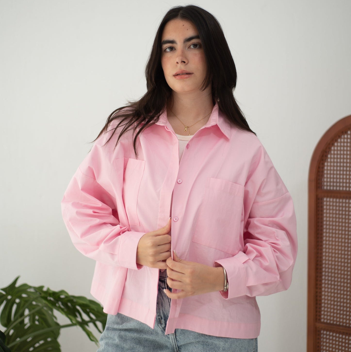 Cropi Shirt Powder Pink - AB Essential Women Wear