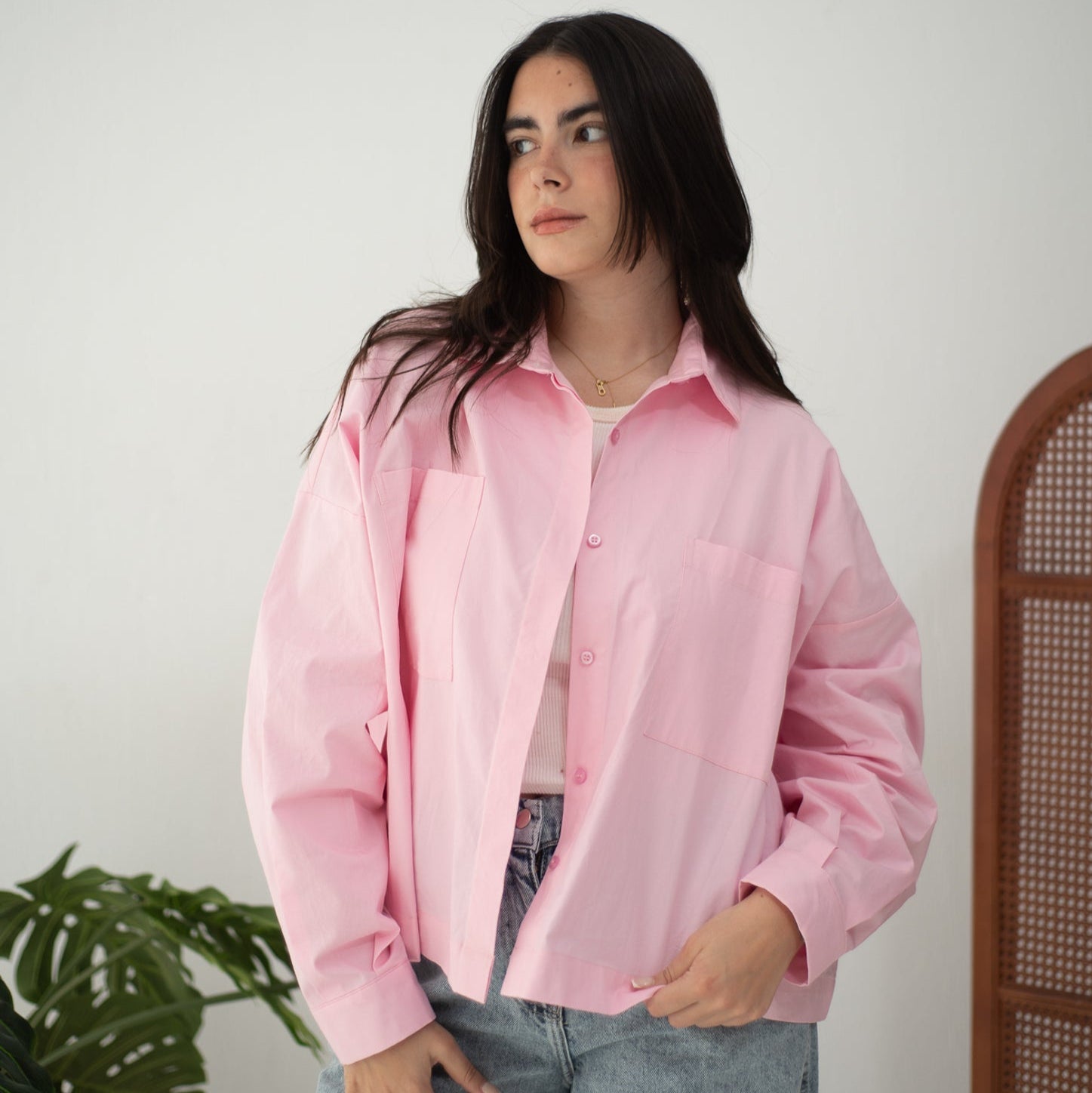 Cropi Shirt Powder Pink - AB Essential Women Wear