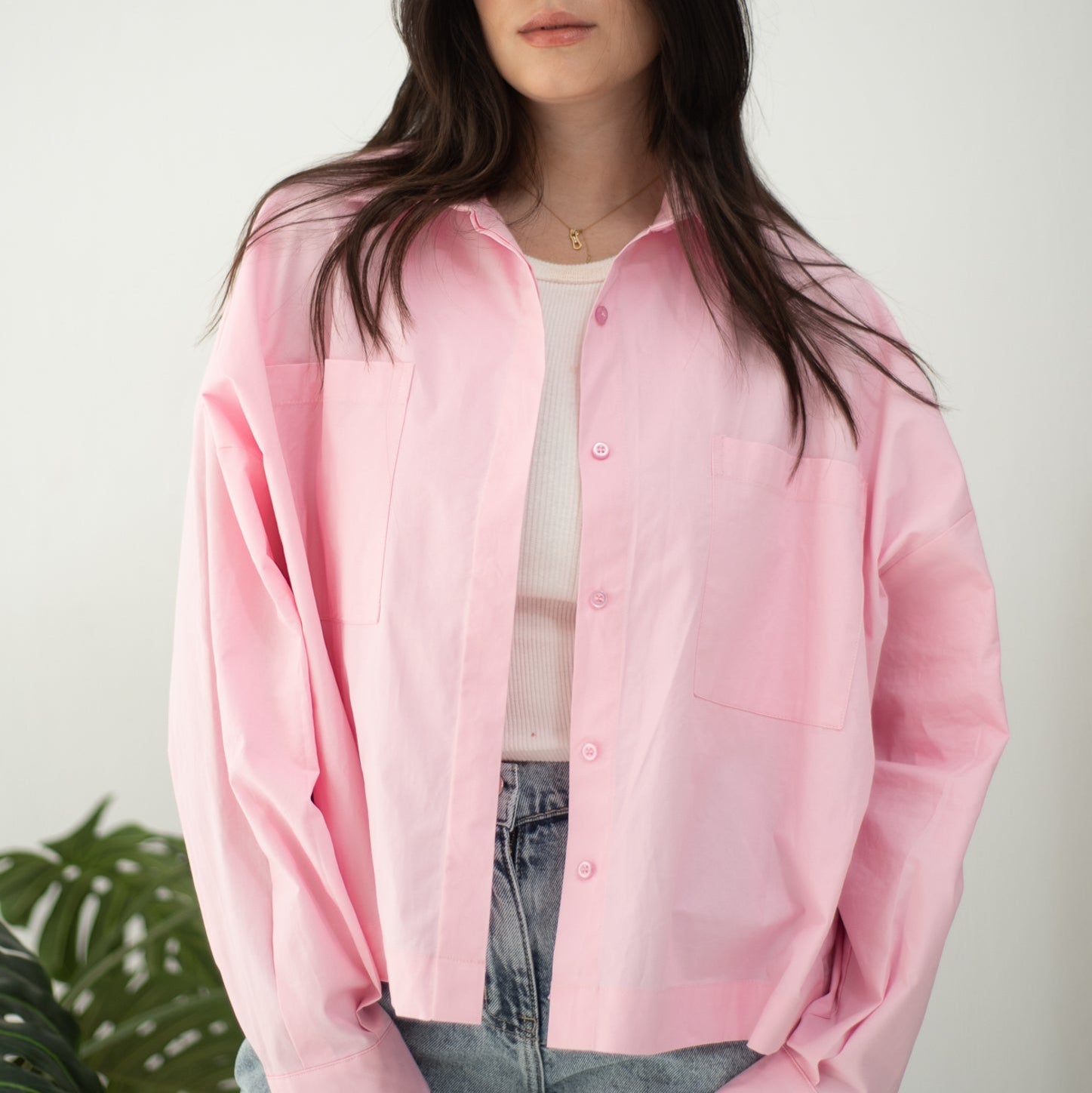 Cropi Shirt Powder Pink - AB Essential Women Wear