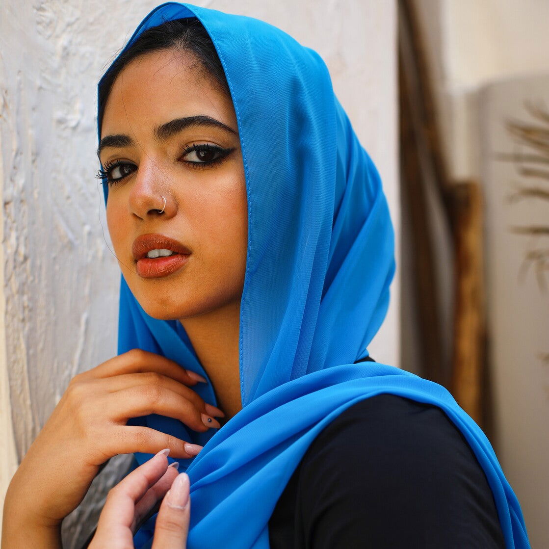 Marine Chiffon scarf - AB Essential Women Wear