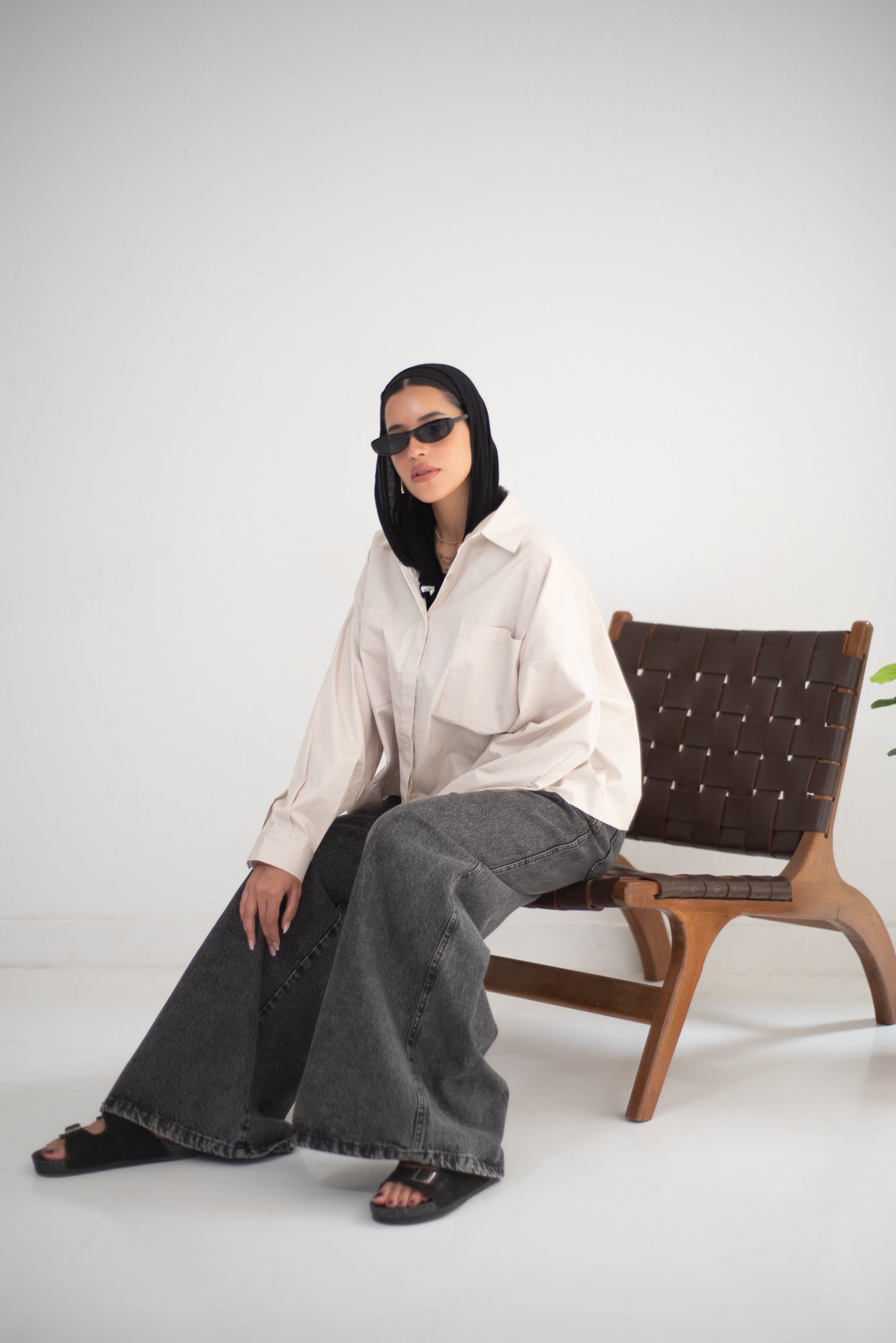 Wide Legs Jeans Pants Black - AB Essential Women Wear