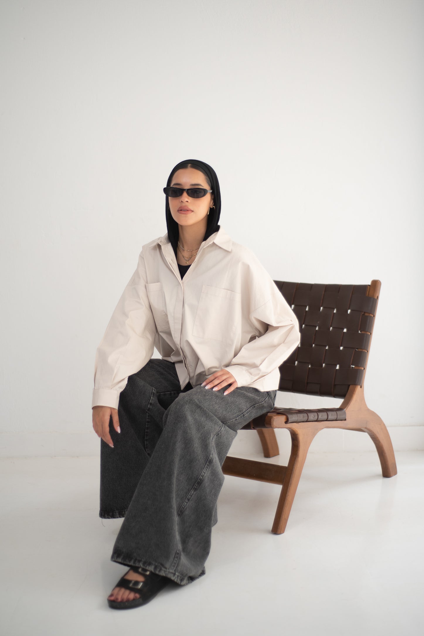 Wide Legs Jeans Pants Black - AB Essential Women Wear