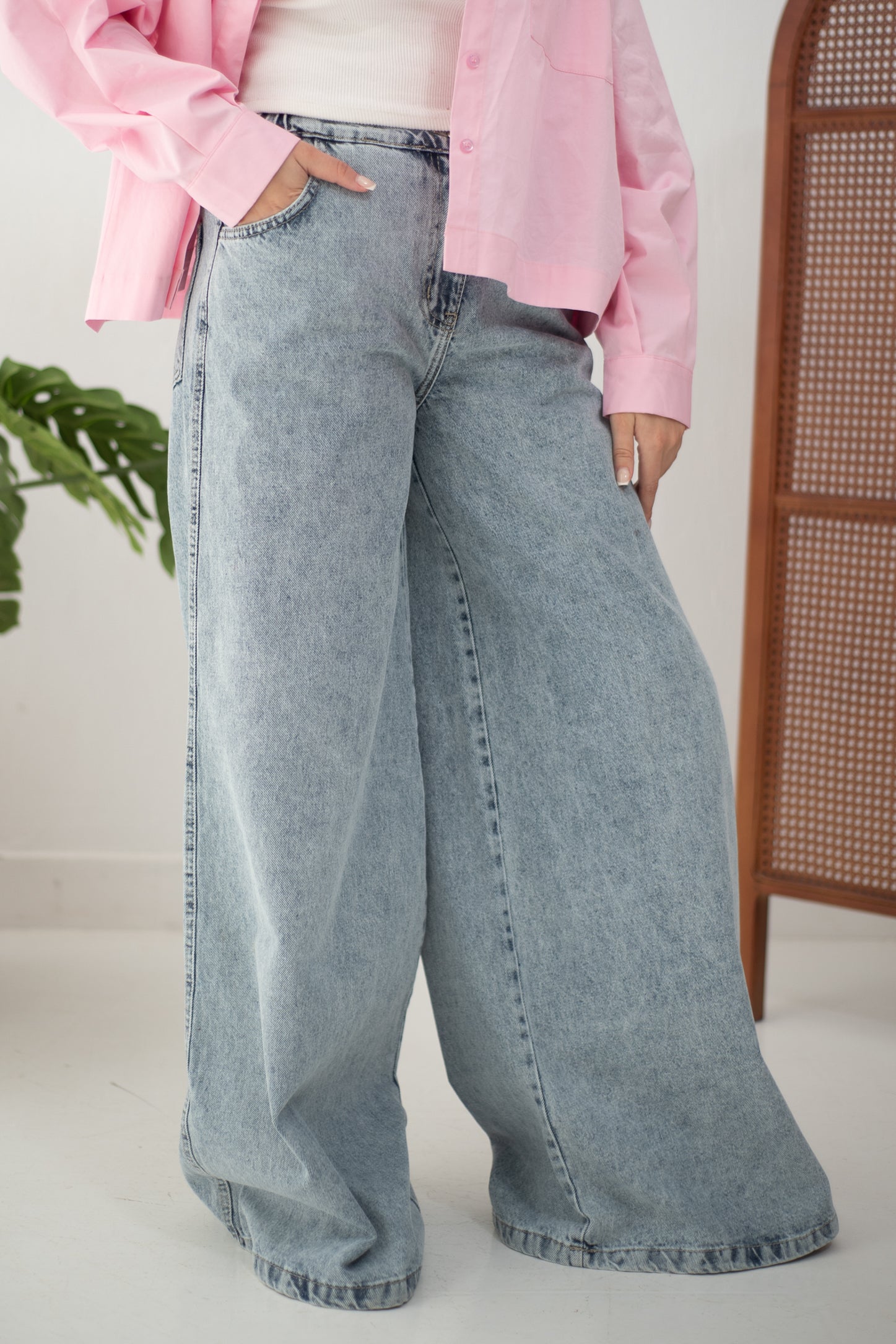 Wide Legs Jeans Pants ICE - AB Essential Women Wear