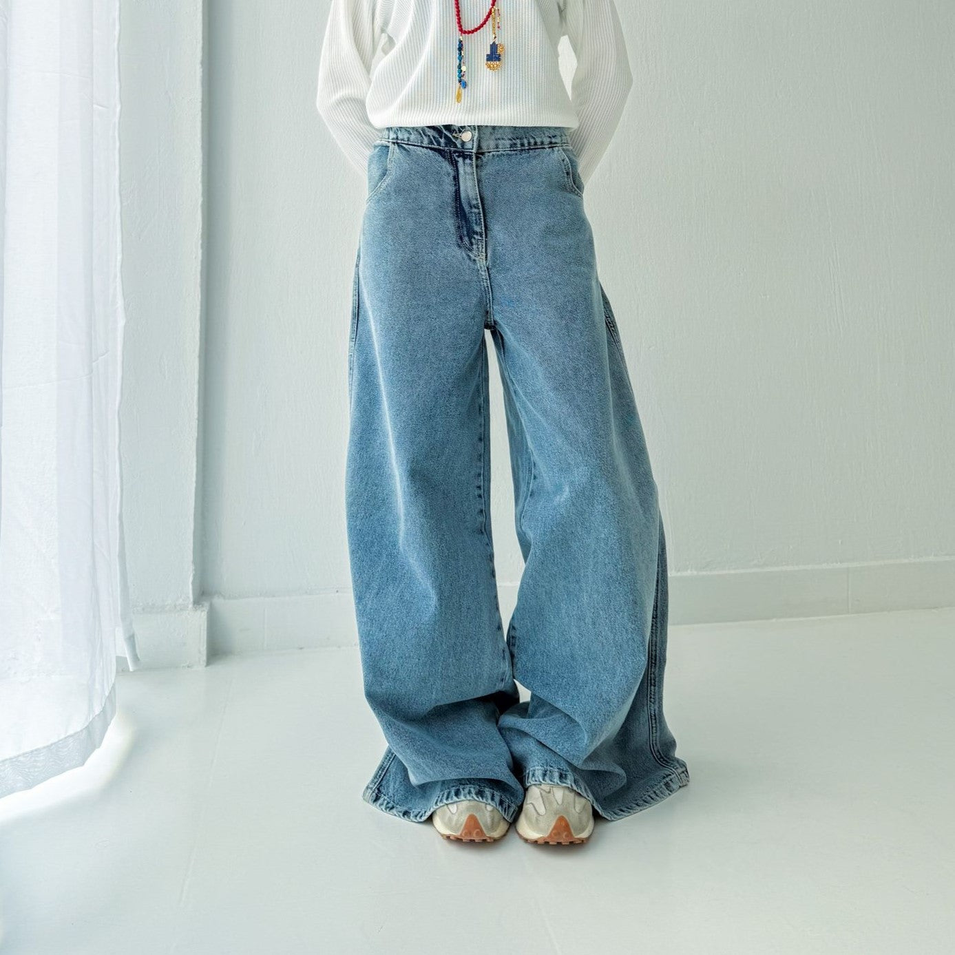 Wide Legs Jeans Sky - AB Essential Women Wear