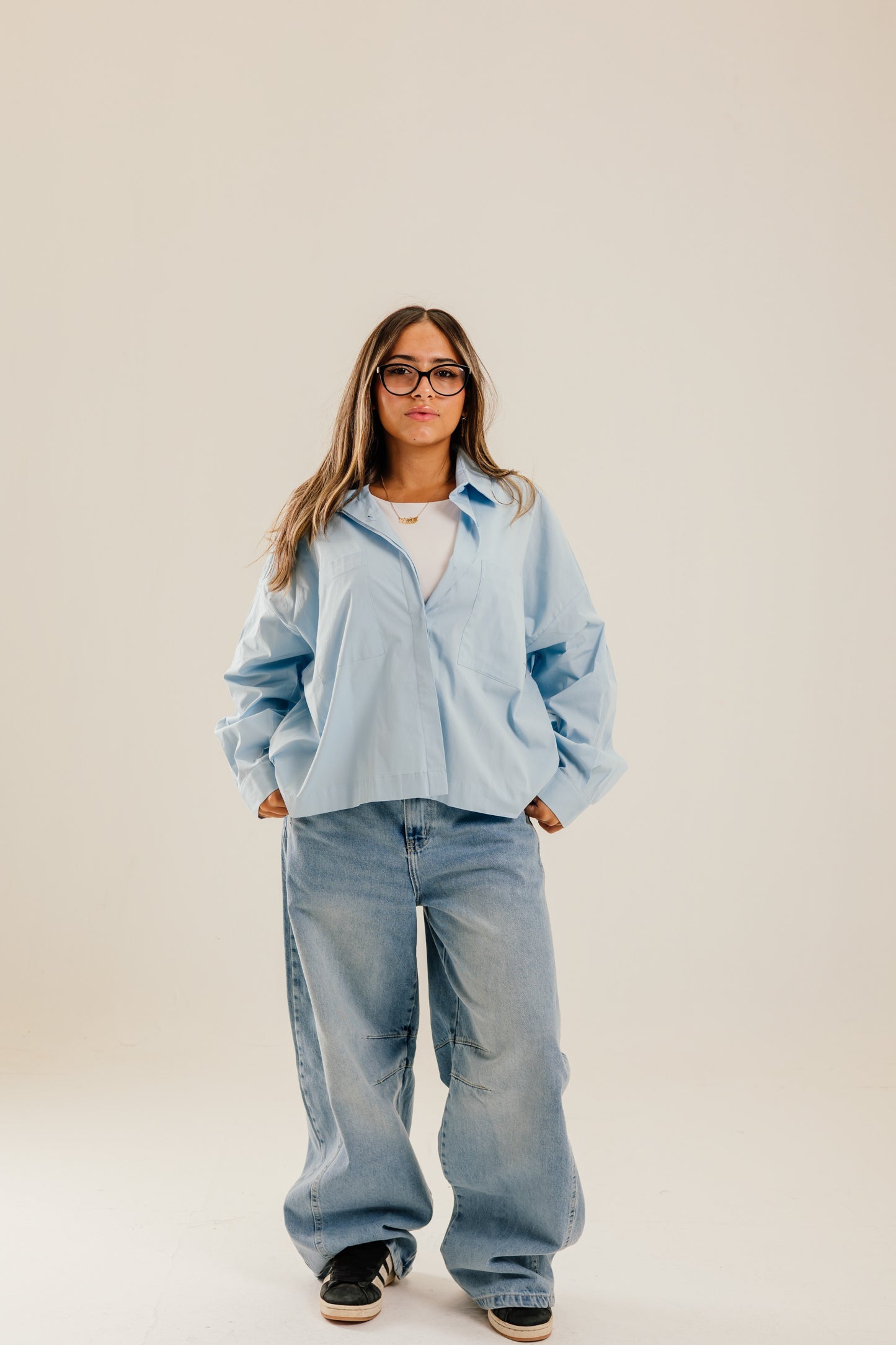 Cropi Shirt Baby Blue - AB ESSENTIALS