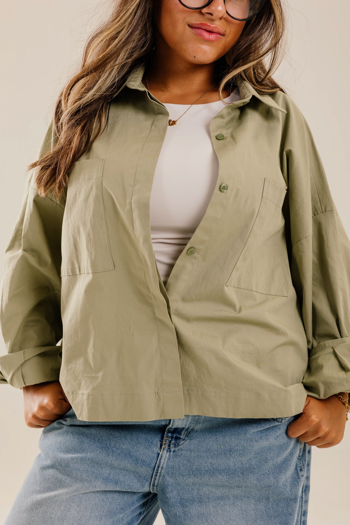 Cropi Shirt Light Olive - AB ESSENTIALS