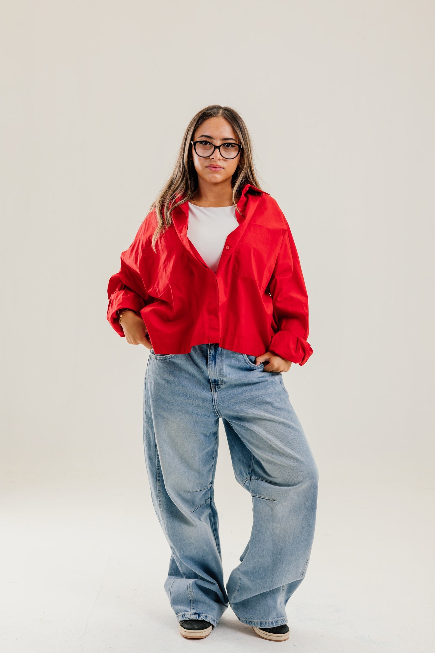 Cropi Shirt Red - AB ESSENTIALS