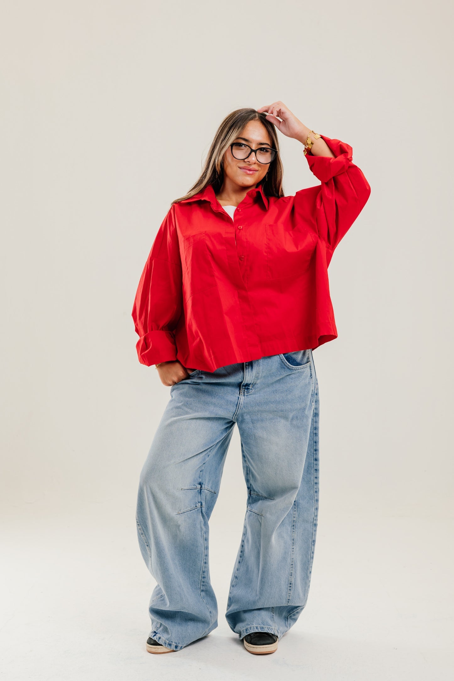Cropi Shirt Red - AB ESSENTIALS