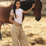 Half Tee White - AB ESSENTIALS