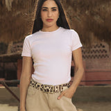 Half Tee White - AB ESSENTIALS