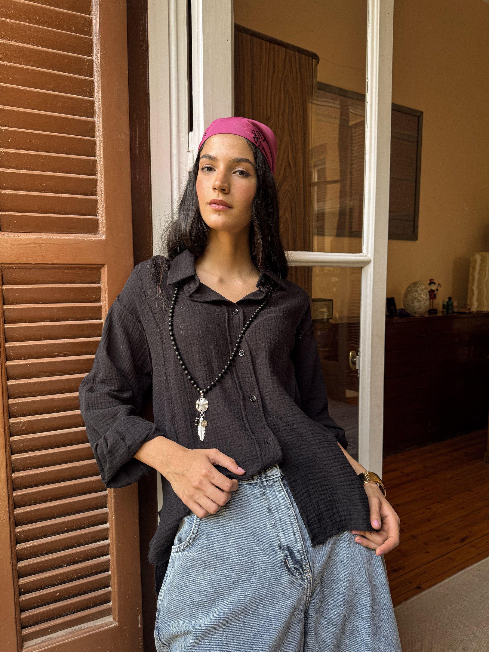 Lagoon Shirt Black - AB ESSENTIALS