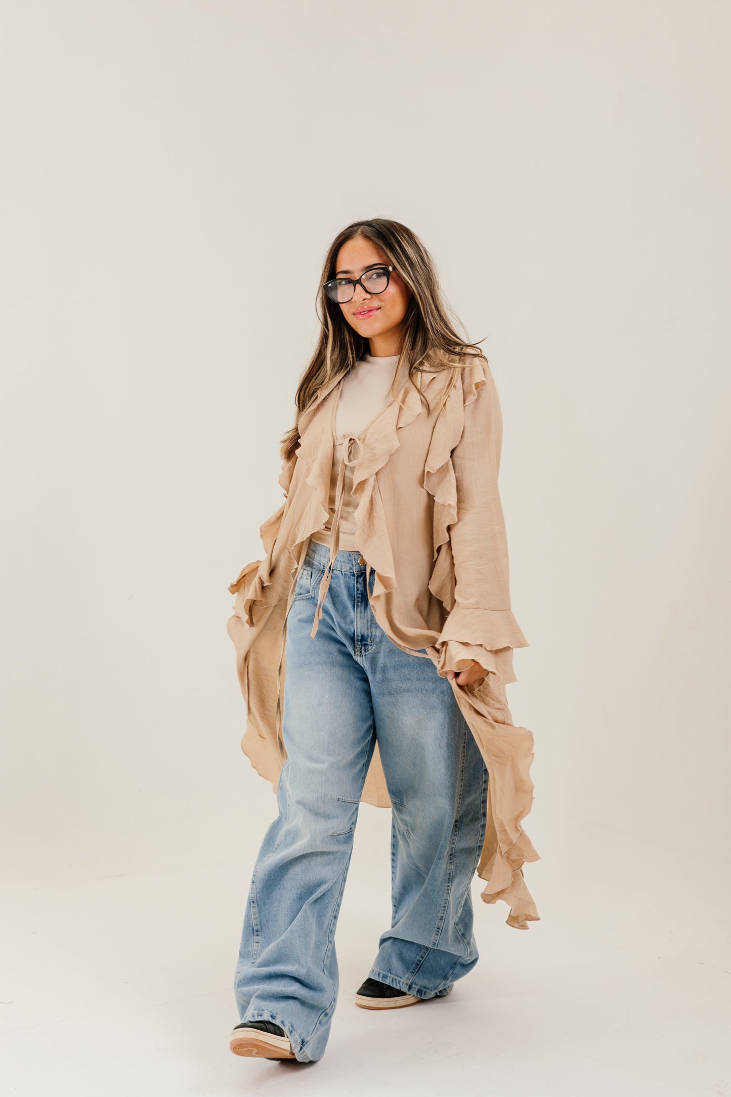 Ruffled Cardigan Cafe - AB ESSENTIALS