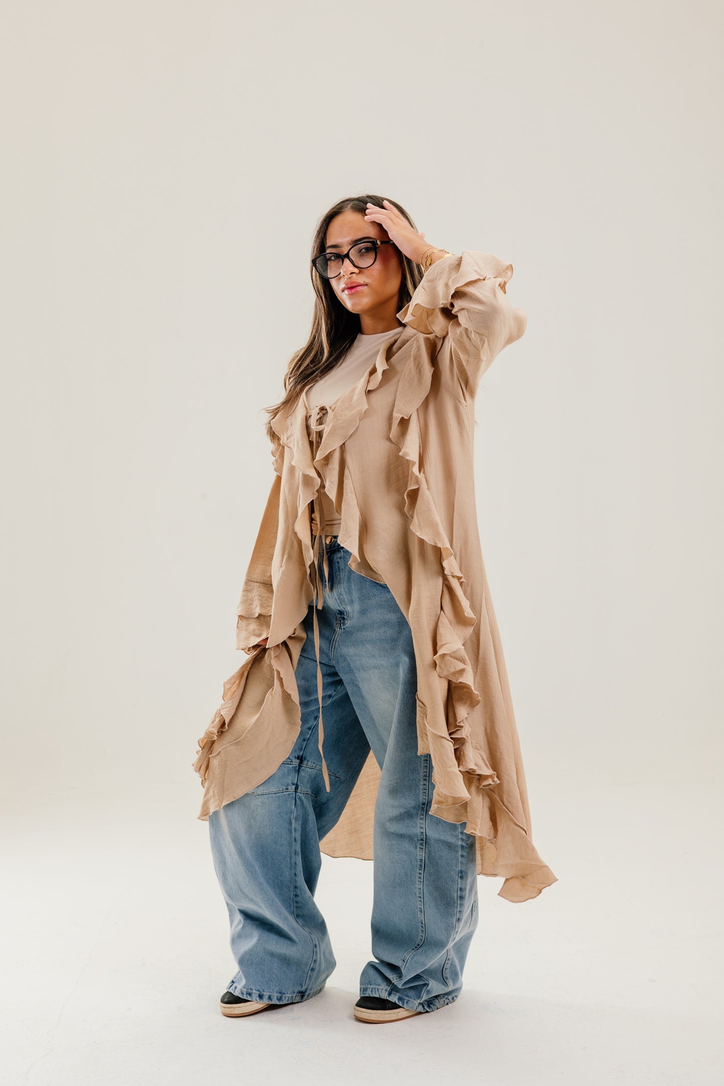 Ruffled Cardigan Cafe - AB ESSENTIALS