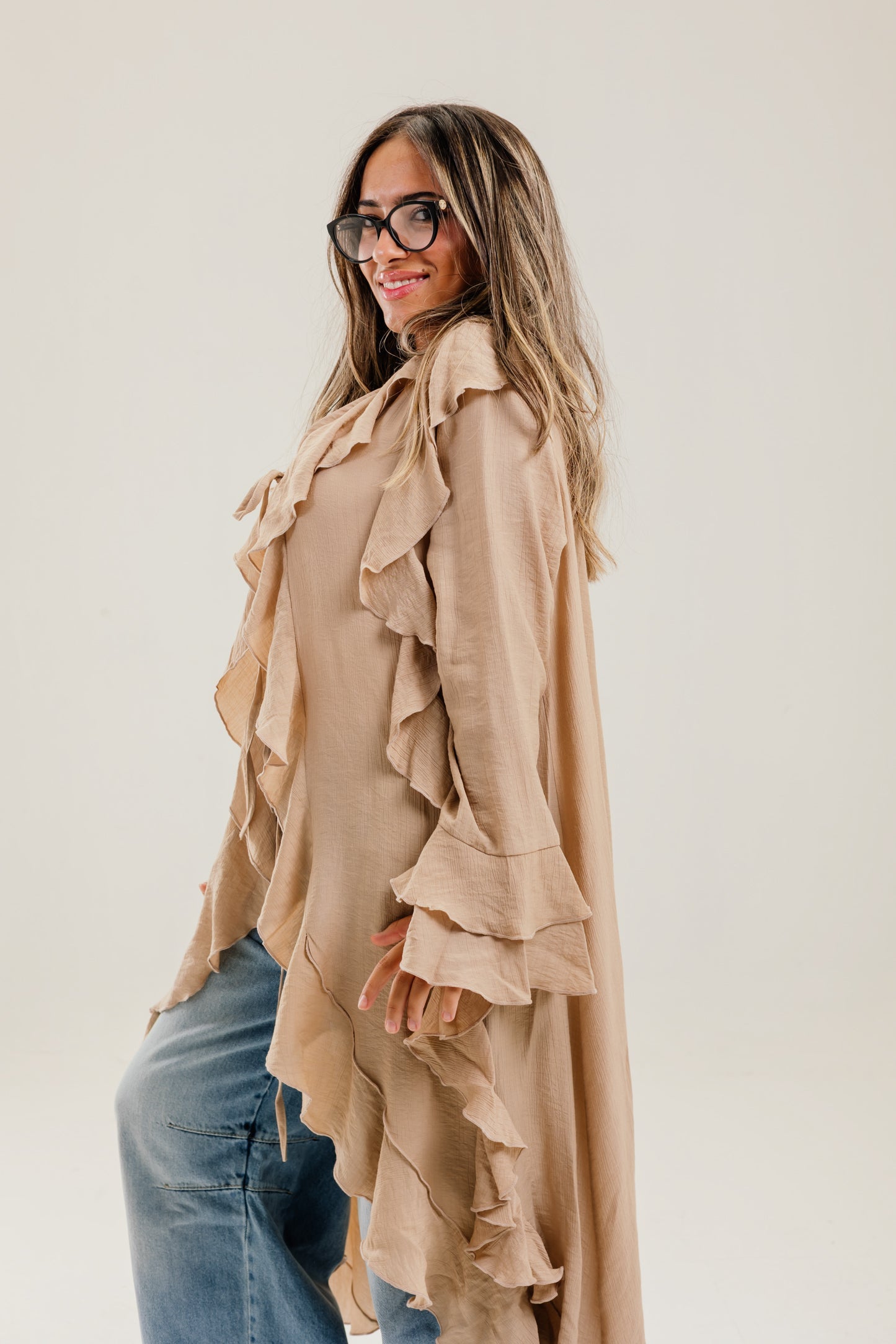 Ruffled Cardigan Cafe - AB ESSENTIALS