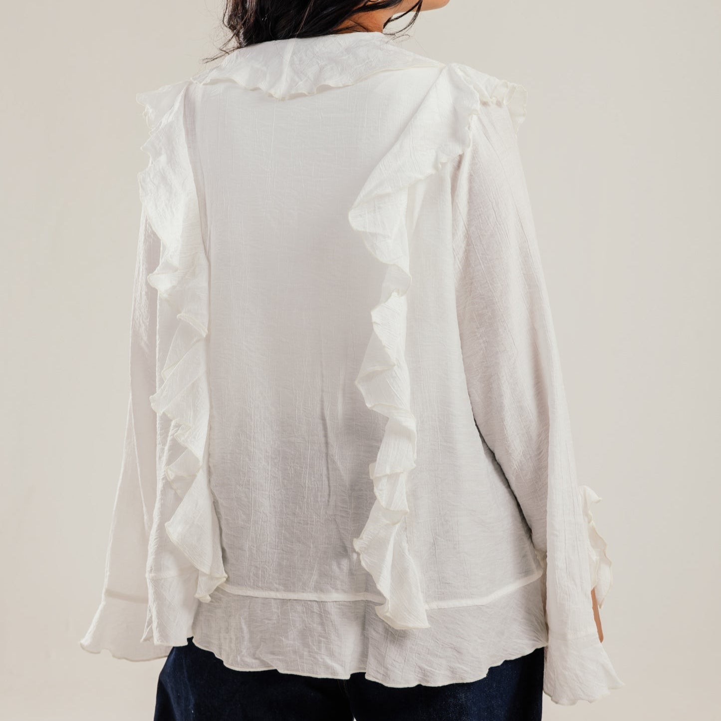 Ruffled Top White - AB ESSENTIALS