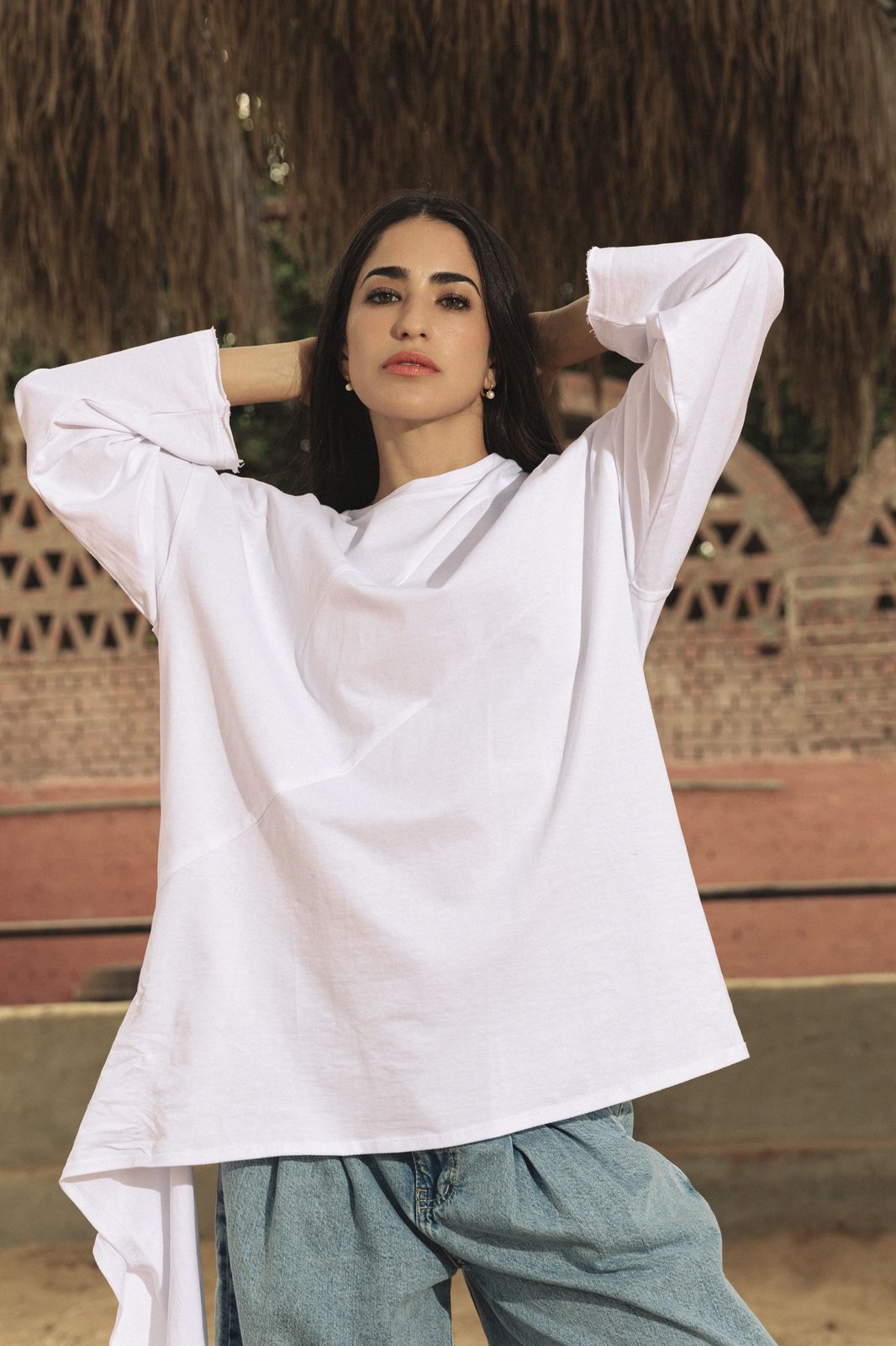 Sided Tee White - AB ESSENTIALS