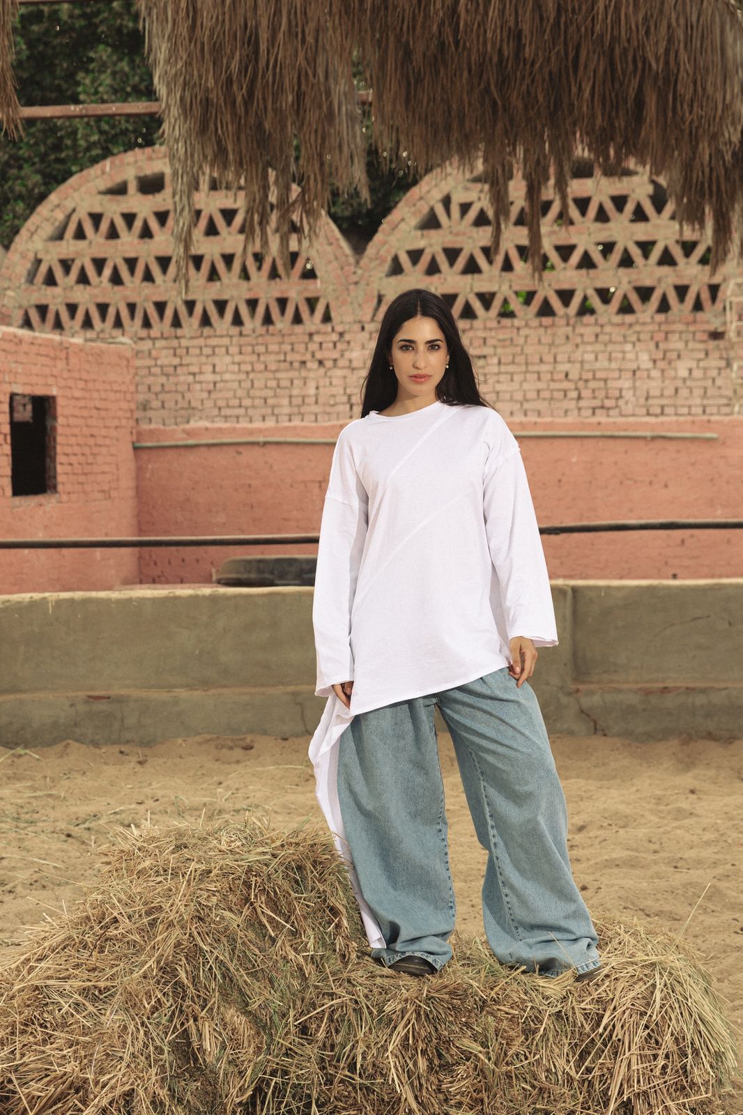 Sided Tee White - AB ESSENTIALS