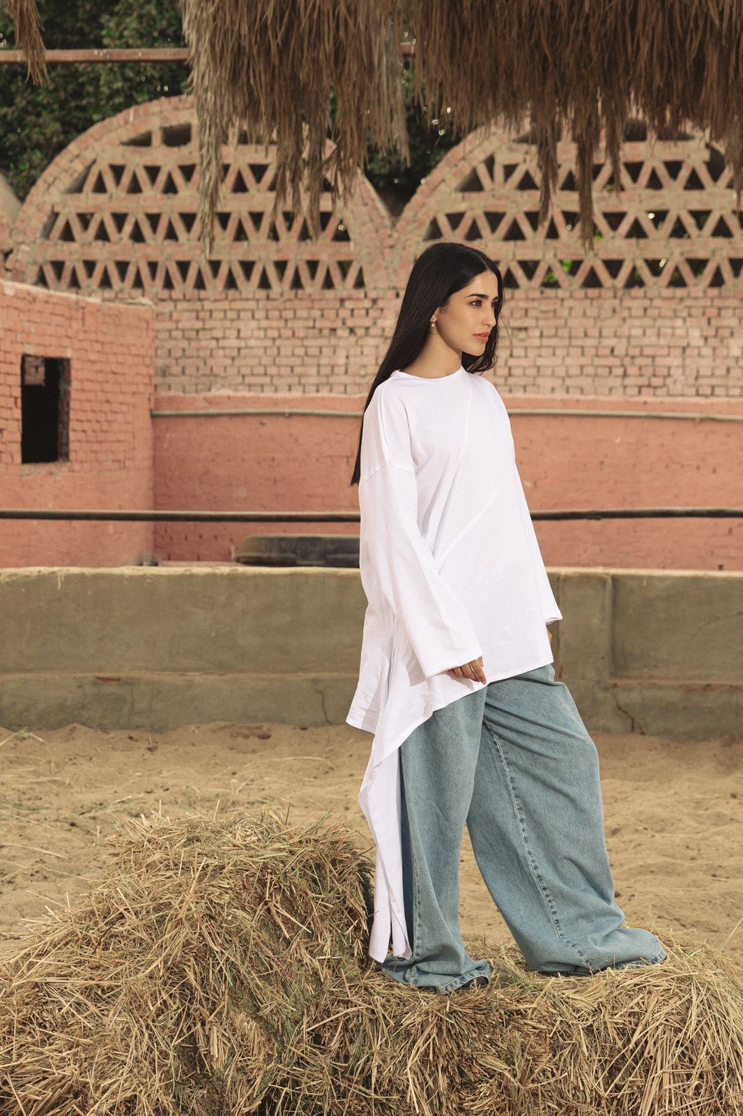 Sided Tee White - AB ESSENTIALS