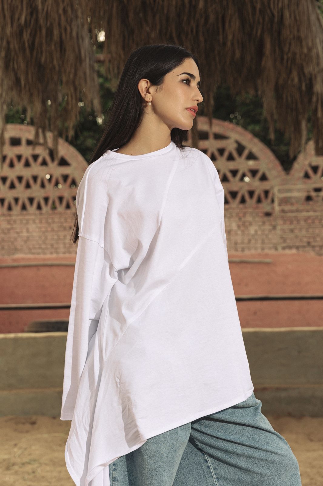 Sided Tee White - AB ESSENTIALS