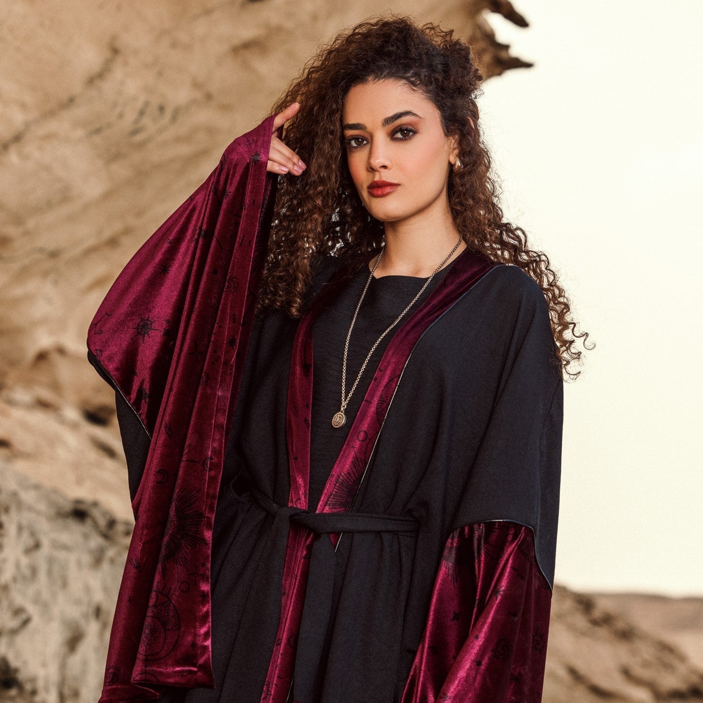 Sky Velvet Kaftan - AB ESSENTIALS