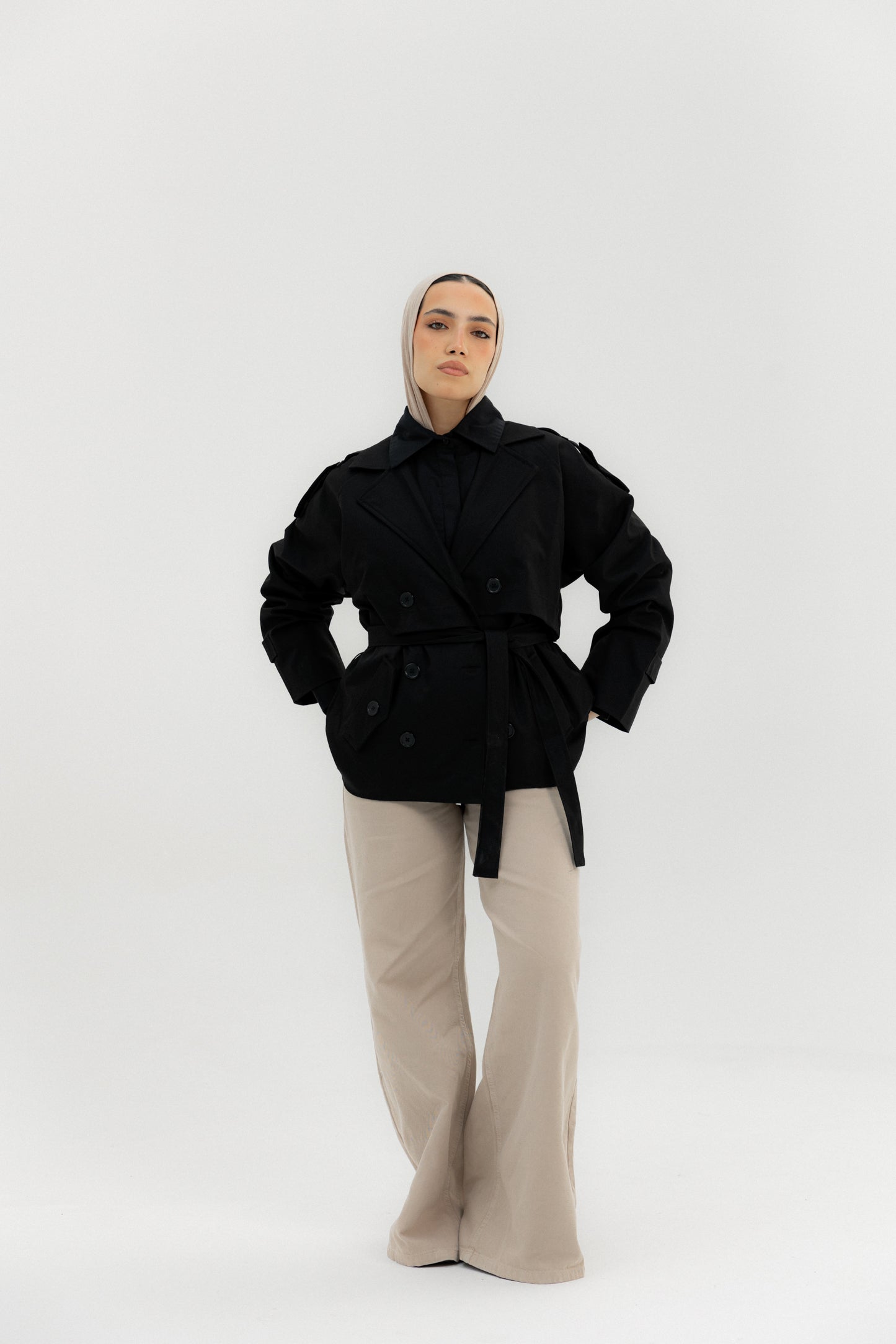 Trench Jacket Black - AB ESSENTIALS