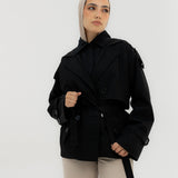 Trench Jacket Black - AB ESSENTIALS