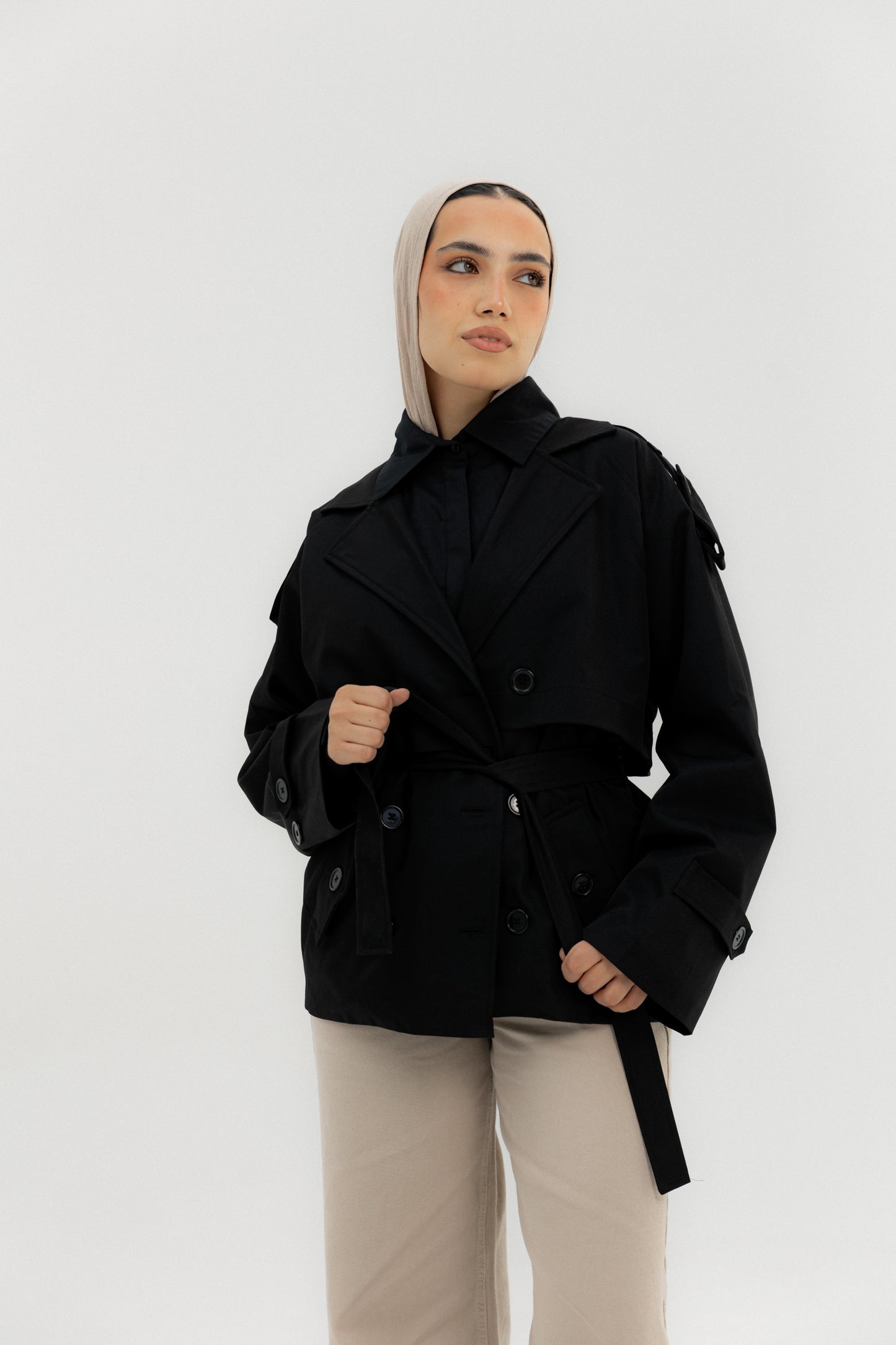 Trench Jacket Black - AB ESSENTIALS