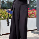 Wide Leg Pants Black - AB ESSENTIALS