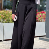Wide Leg Pants Black - AB ESSENTIALS