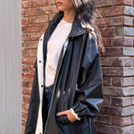 Windbreaker Coat Black - AB ESSENTIALS