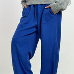 Wool Stripped Royal Blue Pants - AB ESSENTIALS