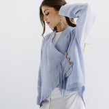 Linen Air Top Baby Blue