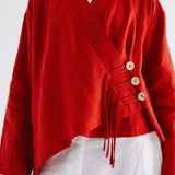 Linen Air Top Red