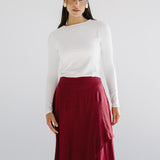 Seashell Skirt Burgundy