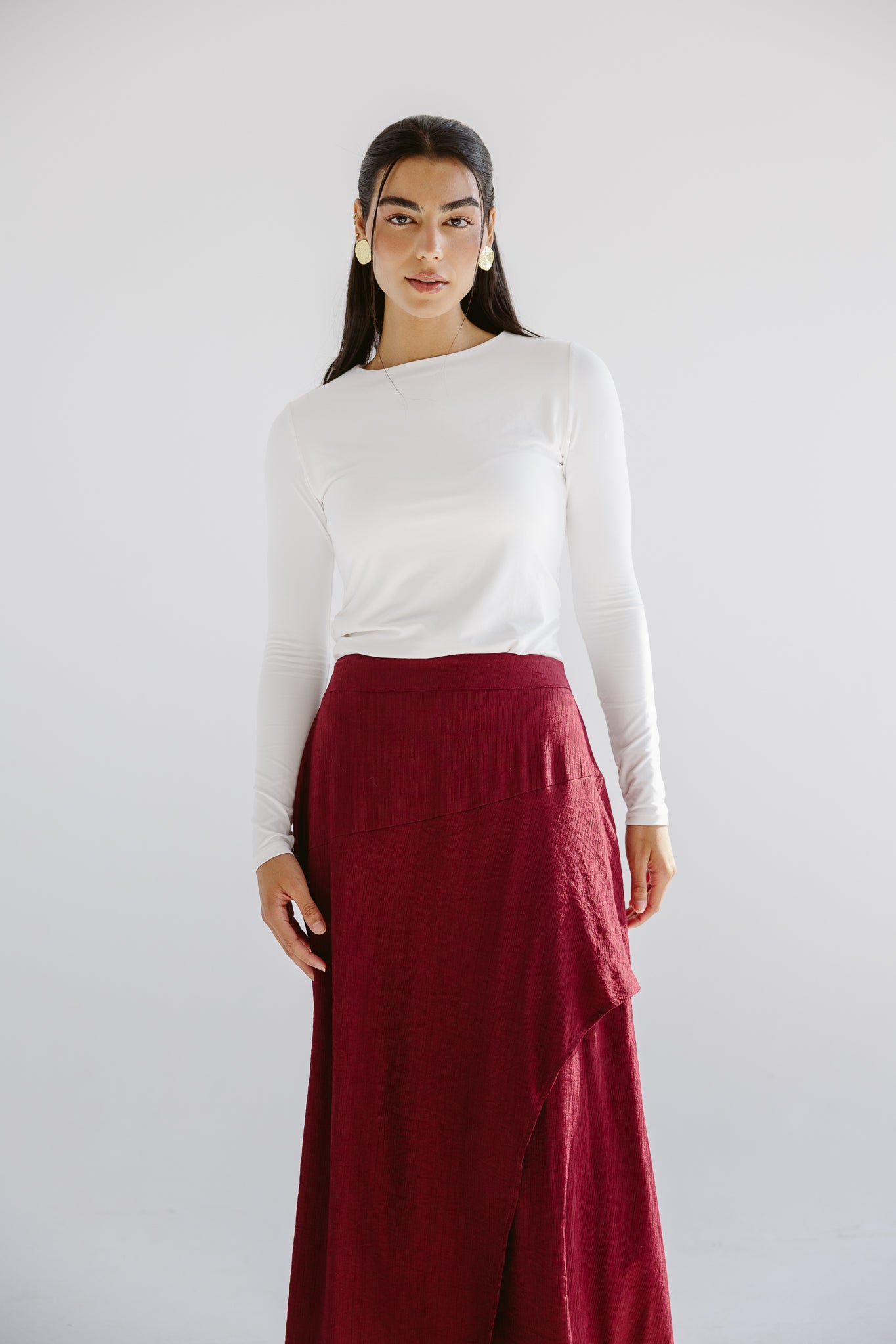 Seashell Skirt Burgundy