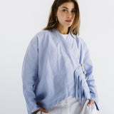 Linen Air Top Baby Blue