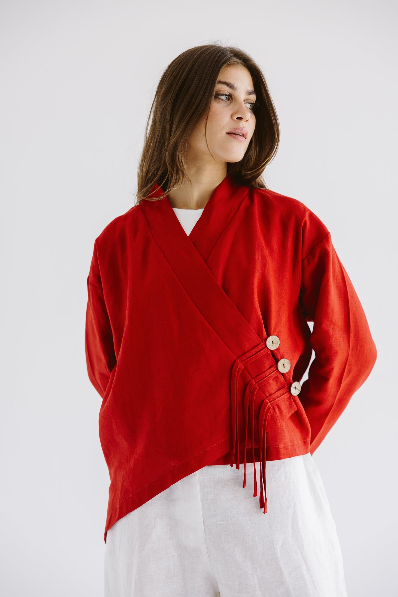 Linen Air Top Red
